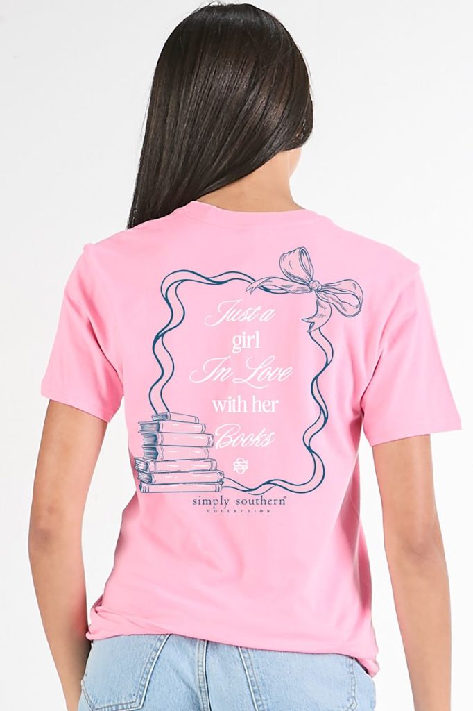 Simply Southern Book Love Washed Pink - Adult & Kids T-Shirts, Sweatshirts & Hoodies apparel design preview 1