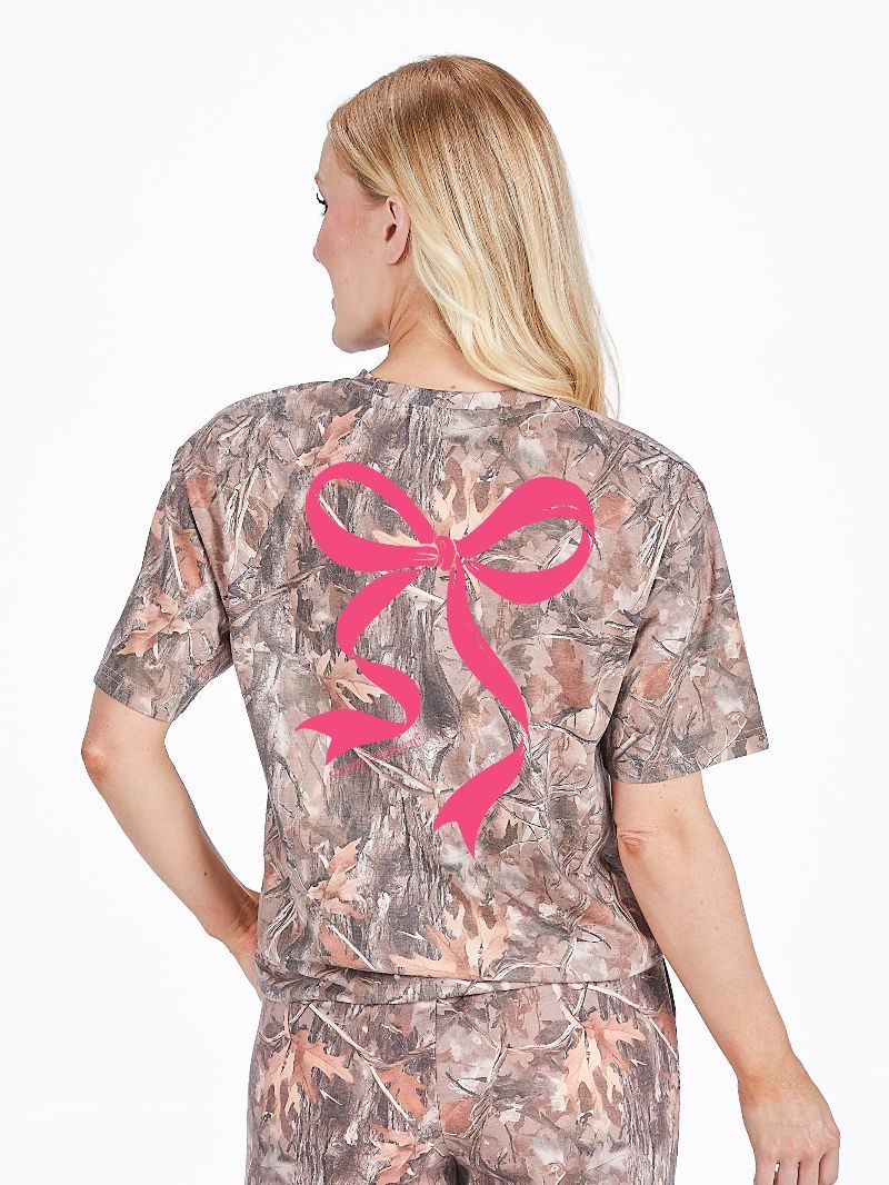 Simply Southern Pink Bow Camo - Adult & Kids T-Shirts, Sweatshirts & Hoodies apparel design preview 2