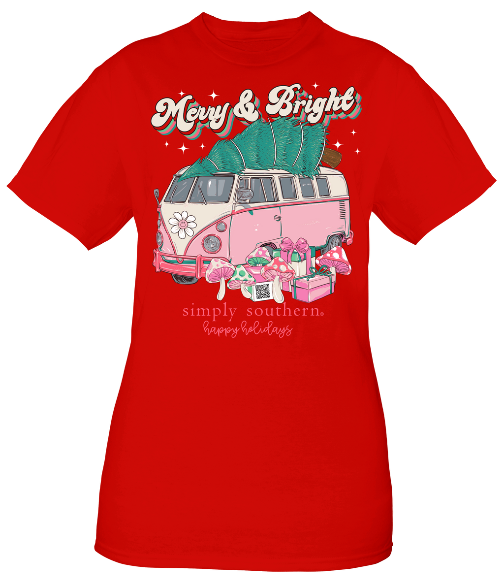 Simply Southern Christmas Bus Tree Holiday - Adult & Kids T-Shirts, Sweatshirts & Hoodies apparel design preview 2
