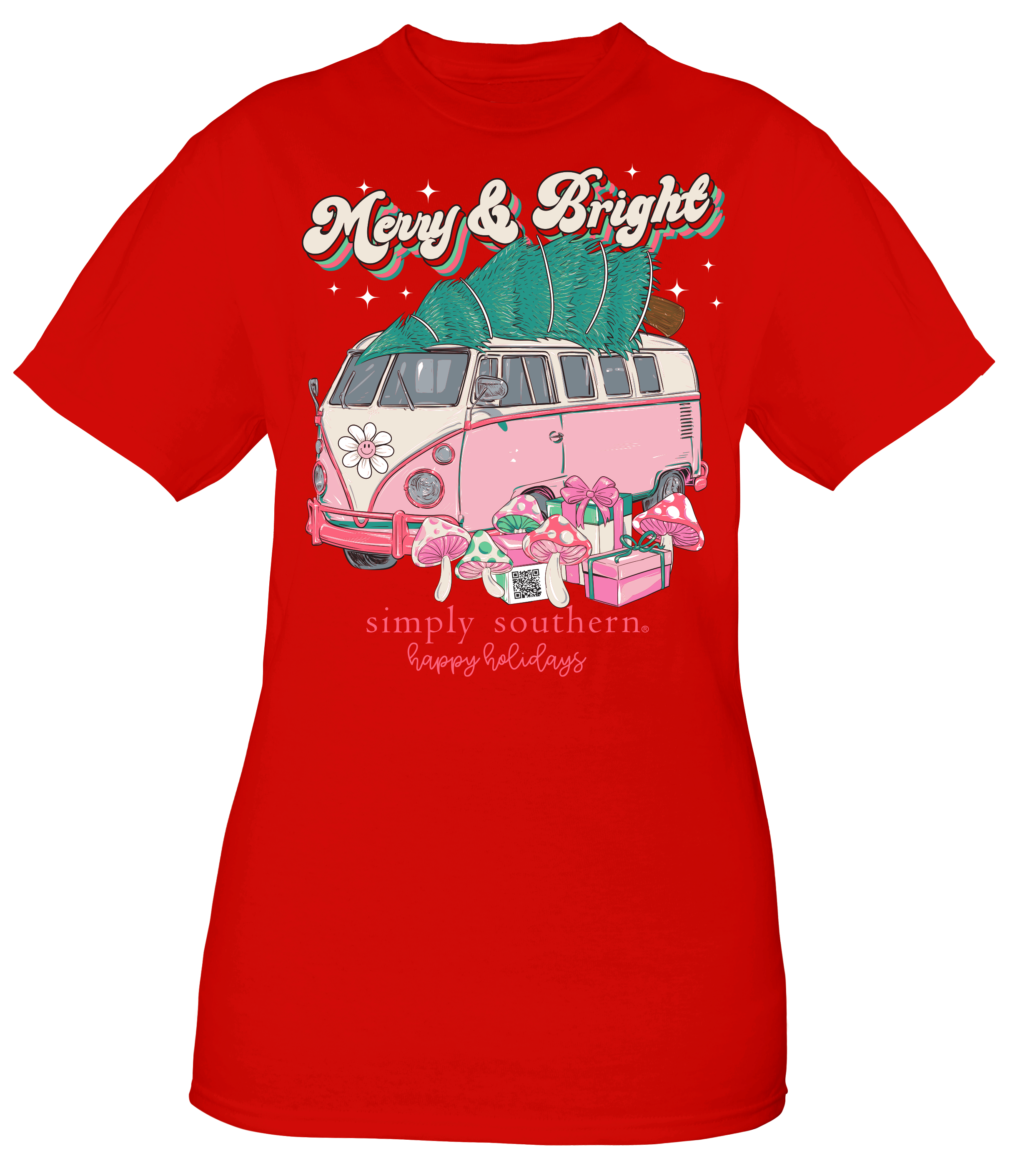 Simply Southern Christmas Bus Tree Holiday - Adult & Kids T-Shirts, Sweatshirts & Hoodies apparel design preview 2