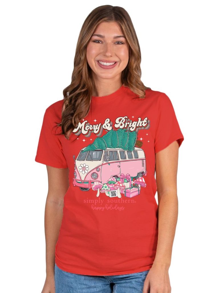 Simply Southern Christmas Bus Tree Holiday - Adult & Kids T-Shirts, Sweatshirts & Hoodies apparel design preview 1