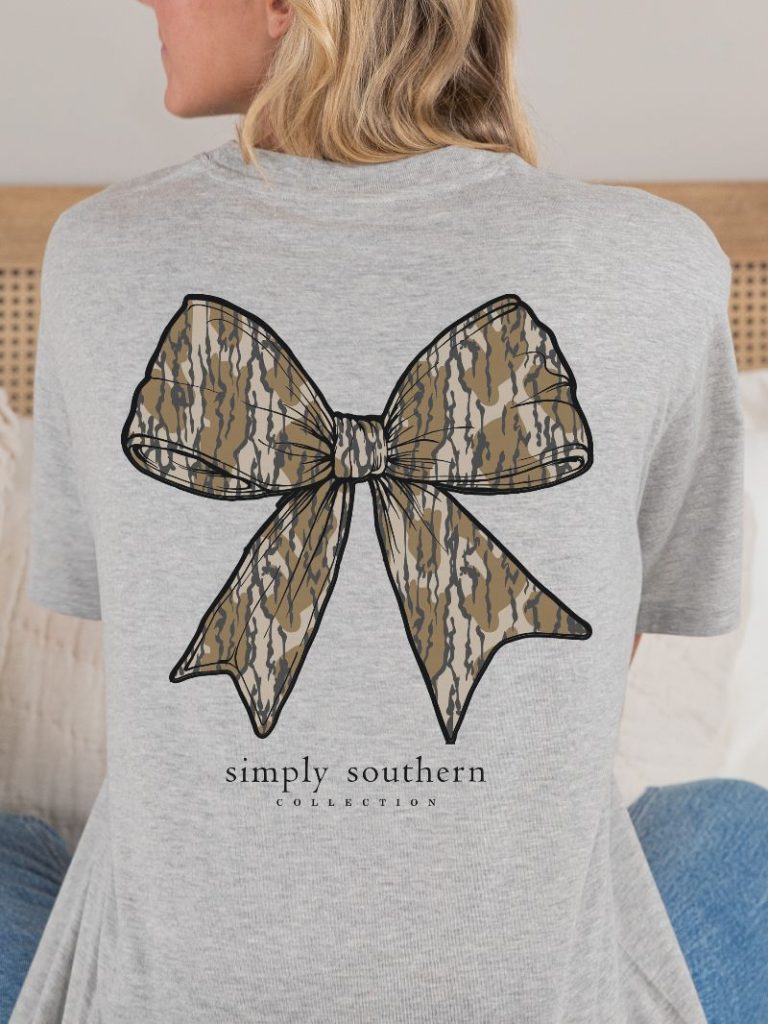 Simply Southern Camo Bow - Adult & Kids T-Shirts, Sweatshirts & Hoodies apparel design preview 1