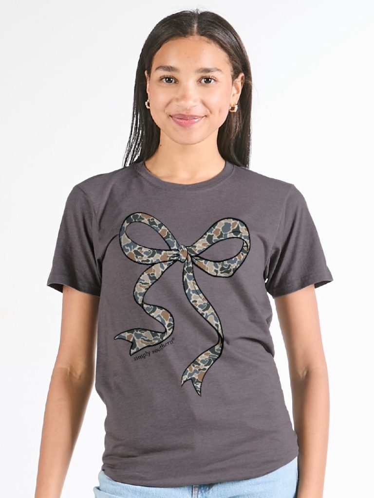 Simply Southern Classic Camo Bow - Adult & Kids T-Shirts, Sweatshirts & Hoodies apparel design preview 1