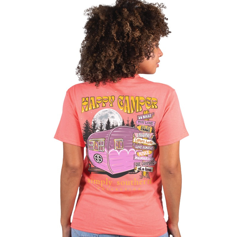SALE Simply Southern Preppy Happy Camper Sunset - Adult & Kids T-Shirts, Sweatshirts & Hoodies apparel design preview 1