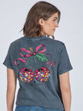 Simply Southern Disco Cherry Washed Coal - Adult & Kids T-Shirts, Sweatshirts & Hoodies apparel design preview 1