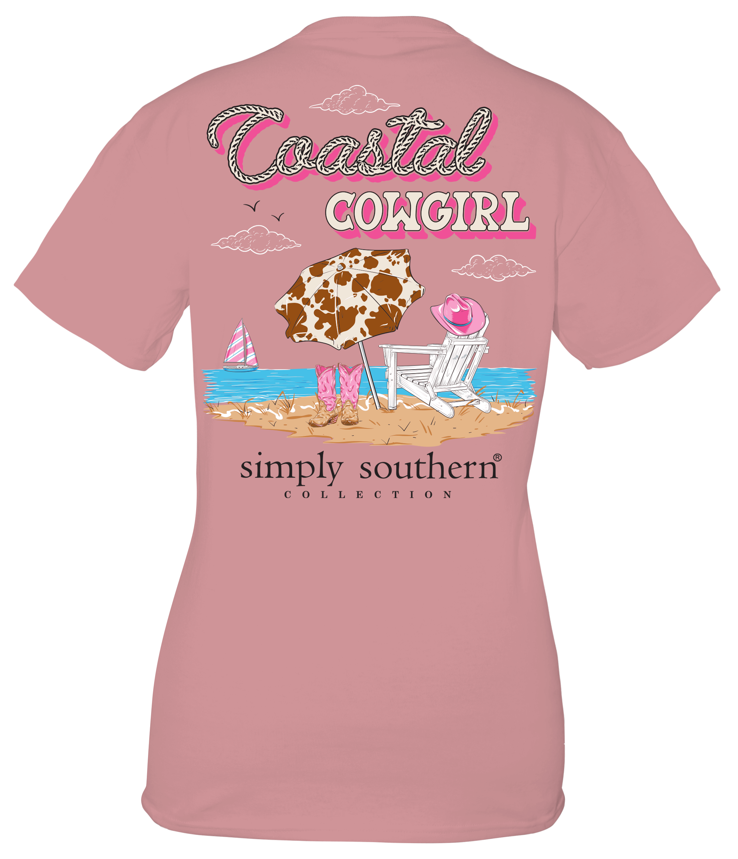 Simply Southern Coastal Cowgirl Beach - Adult & Kids T-Shirts, Sweatshirts & Hoodies apparel design preview 1