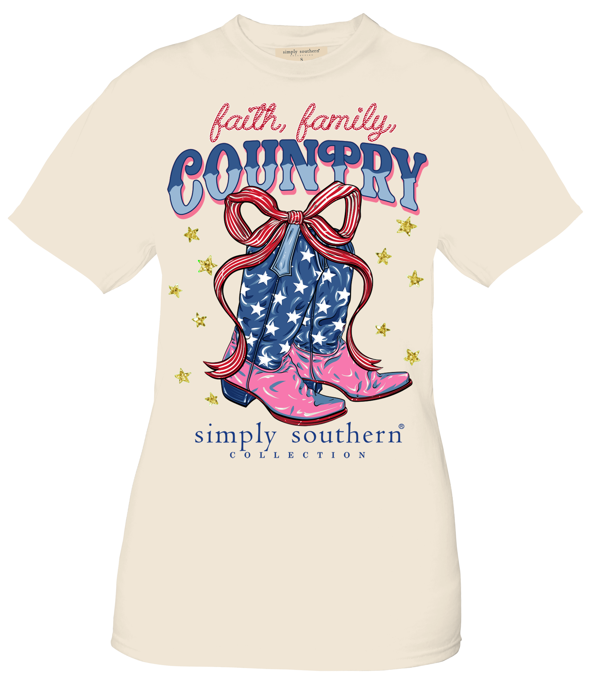 Simply Southern USA Country Boots - Adult & Kids T-Shirts, Sweatshirts & Hoodies apparel design preview 1