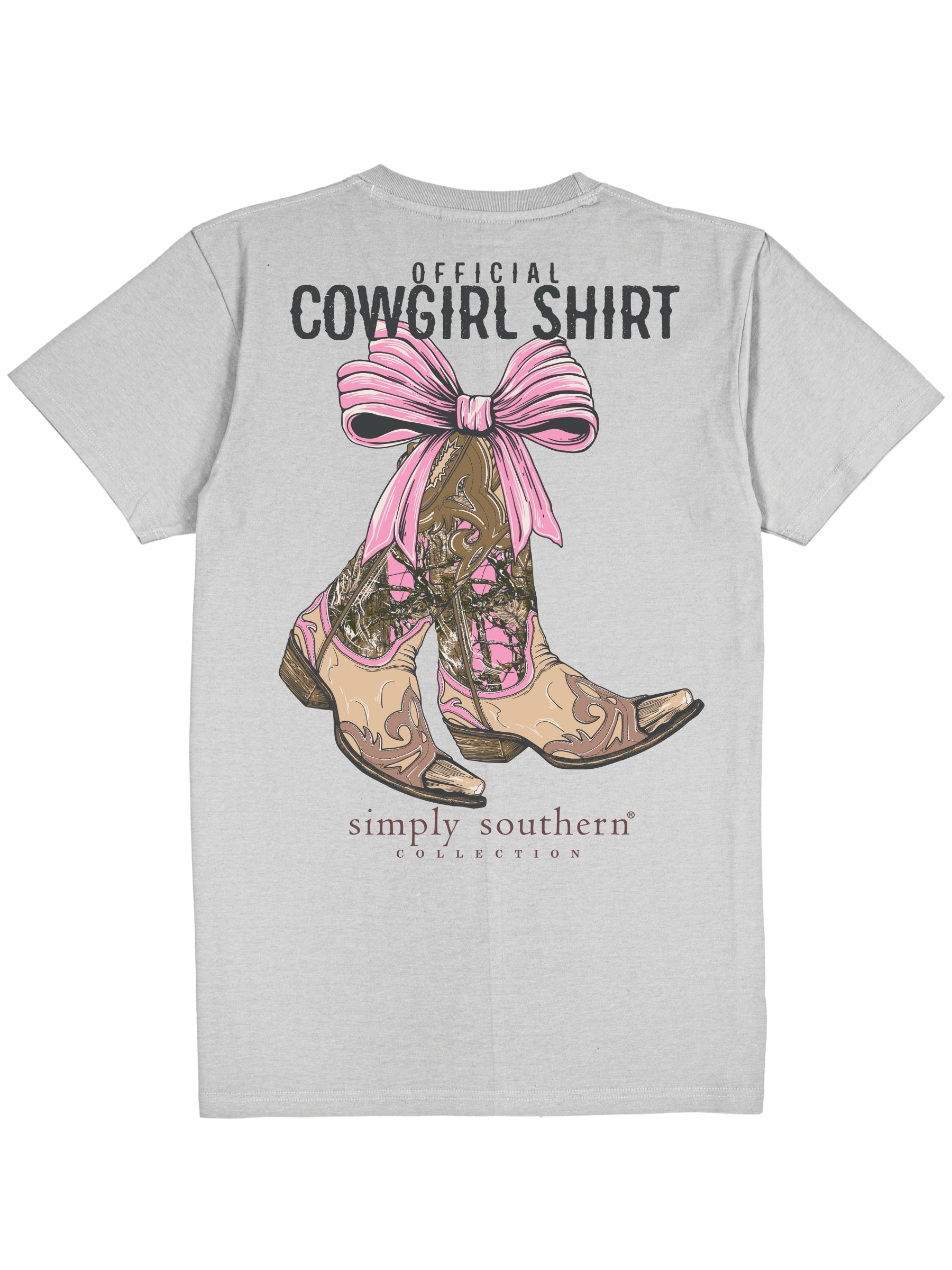 Simply Southern Cowgirl Boots Bow - Adult & Kids T-Shirts, Sweatshirts & Hoodies apparel design preview 2