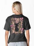Simply Southern Camo Bow Deer Black - Adult & Kids T-Shirts, Sweatshirts & Hoodies apparel design preview 1