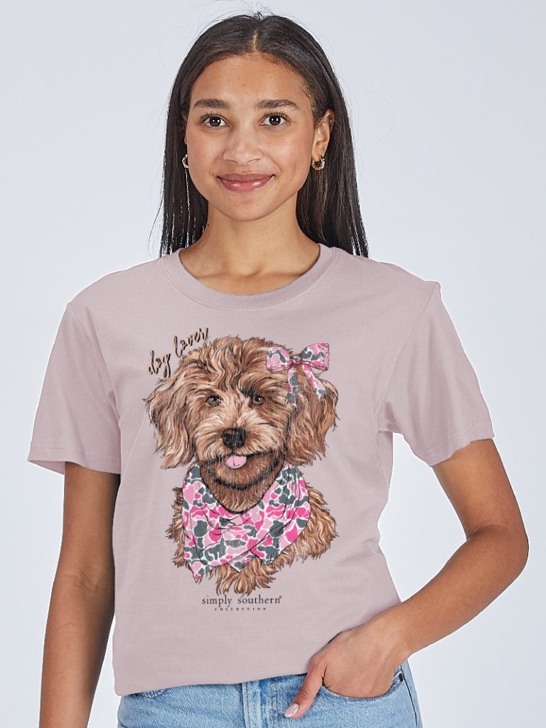 Simply Southern Dog Camo Bow - Adult & Kids T-Shirts, Sweatshirts & Hoodies apparel design preview 1