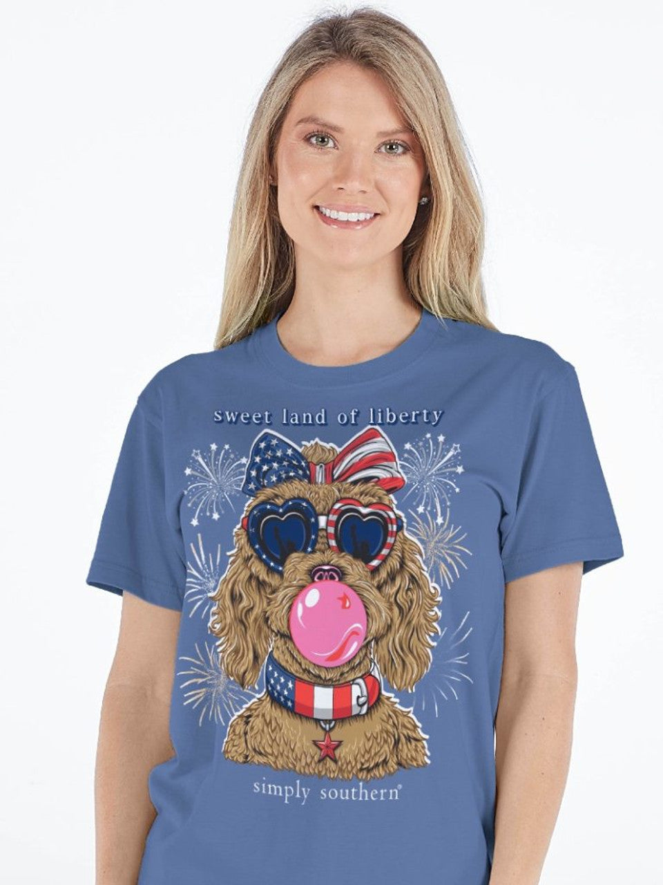 Simply Southern Liberty Dog USA - Adult & Kids T-Shirts, Sweatshirts & Hoodies apparel design preview 1
