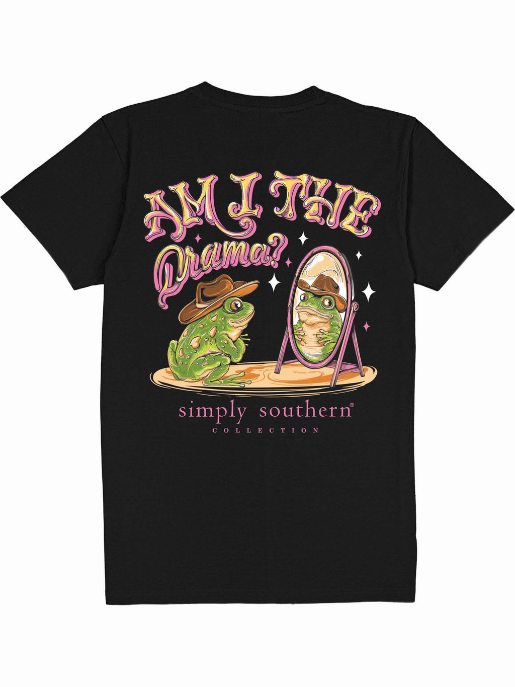 Simply Southern Drama Frog Mirror - Adult & Kids T-Shirts, Sweatshirts & Hoodies apparel design preview 2