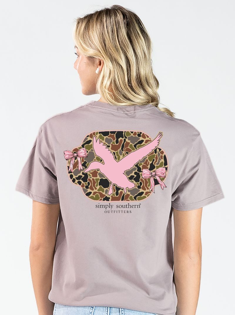 Simply Southern Camo Duck Bows - Adult & Kids T-Shirts, Sweatshirts & Hoodies apparel design preview 2