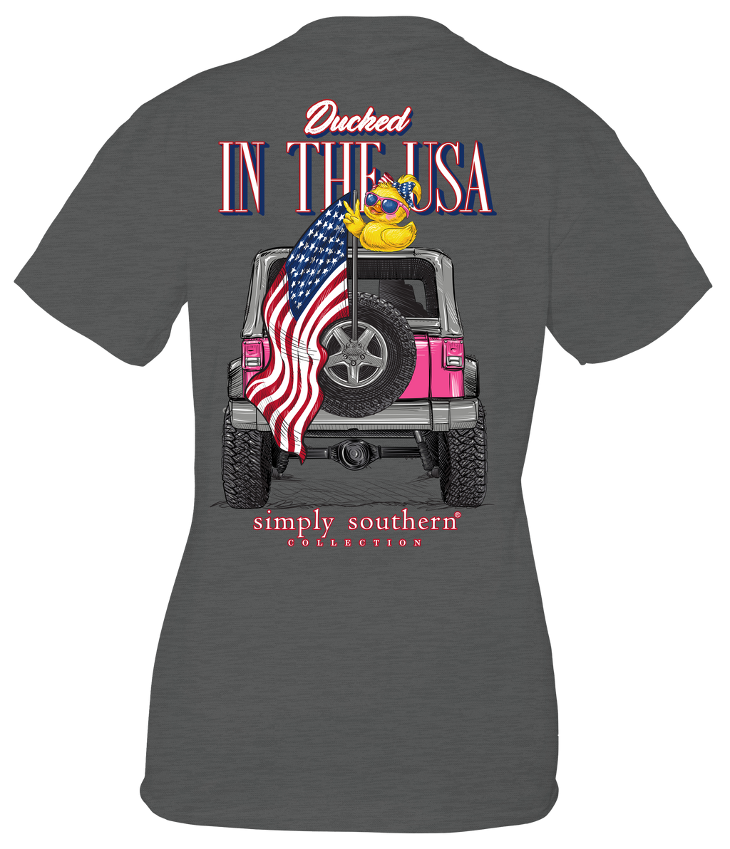 Simply Southern Ducked In The USA - Adult & Kids T-Shirts, Sweatshirts & Hoodies apparel design preview 1