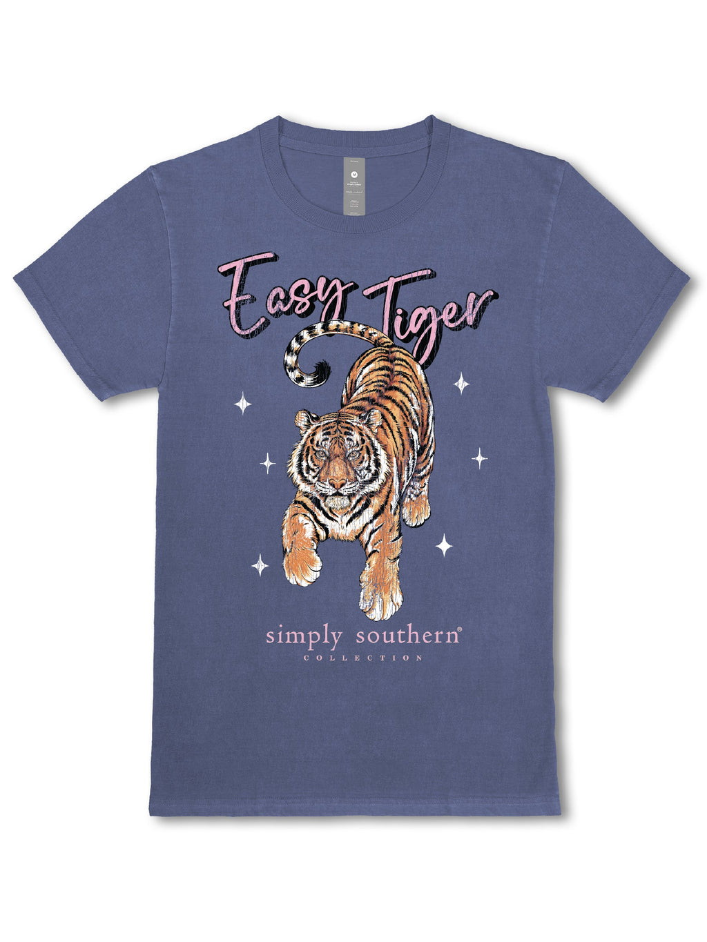 Simply Southern Easy Tiger Washed Navy - Adult & Kids T-Shirts, Sweatshirts & Hoodies apparel design preview 2