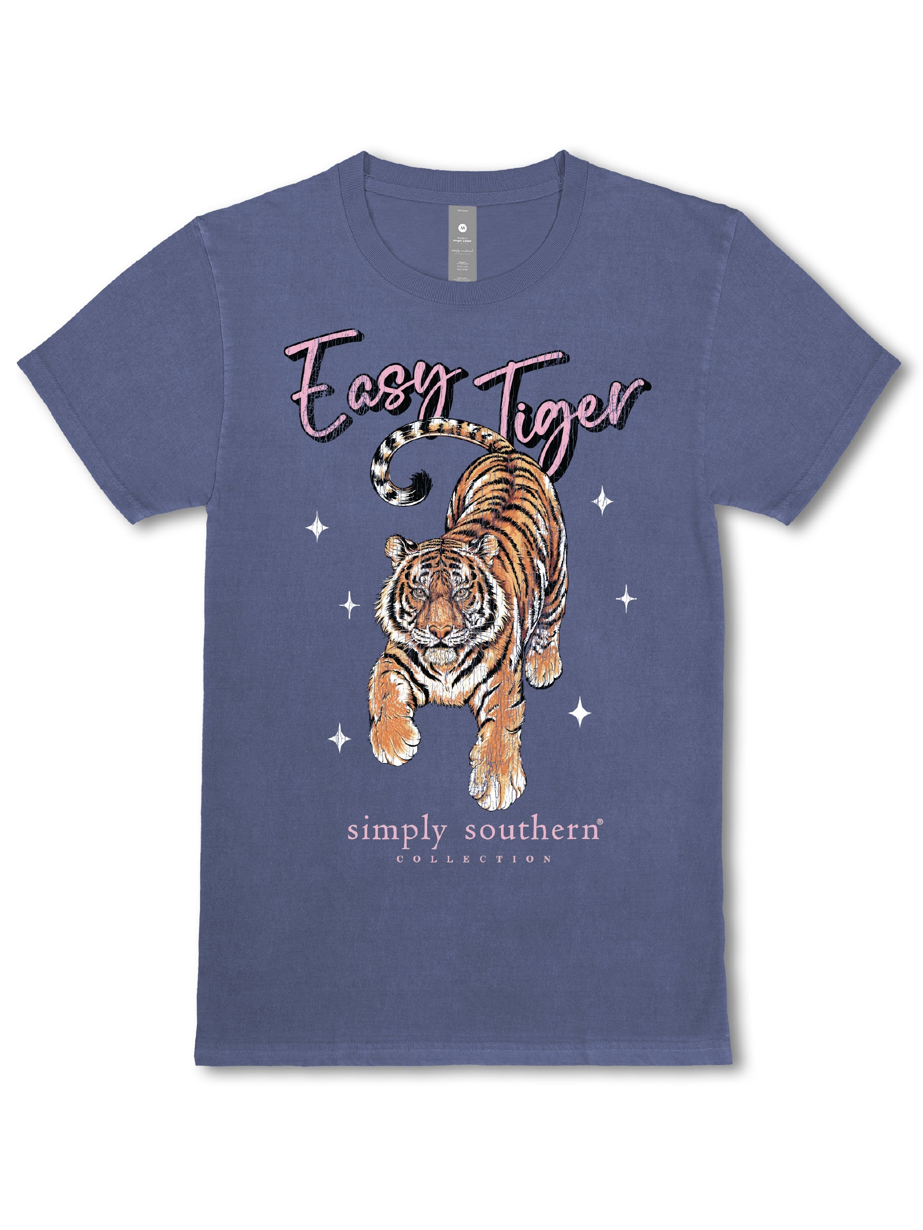 Simply Southern Easy Tiger Washed Navy - Adult & Kids T-Shirts, Sweatshirts & Hoodies apparel design preview 2
