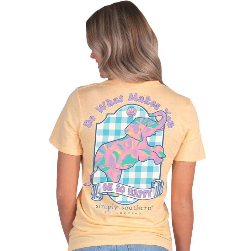 Simply Southern So Happy Elephant Soft - Adult & Kids T-Shirts, Sweatshirts & Hoodies apparel design preview 1