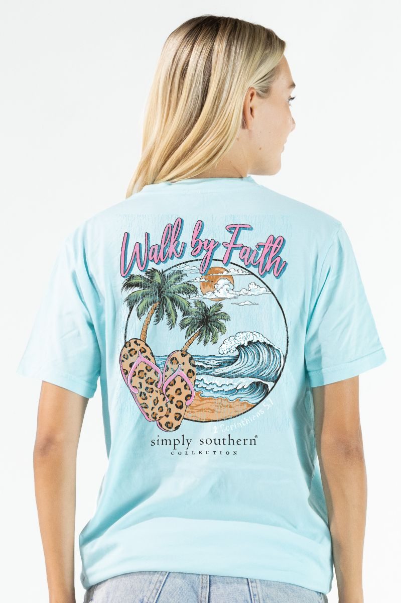 Simply Southern Walk By Faith Beach Agean - Adult & Kids T-Shirts, Sweatshirts & Hoodies apparel design preview 2