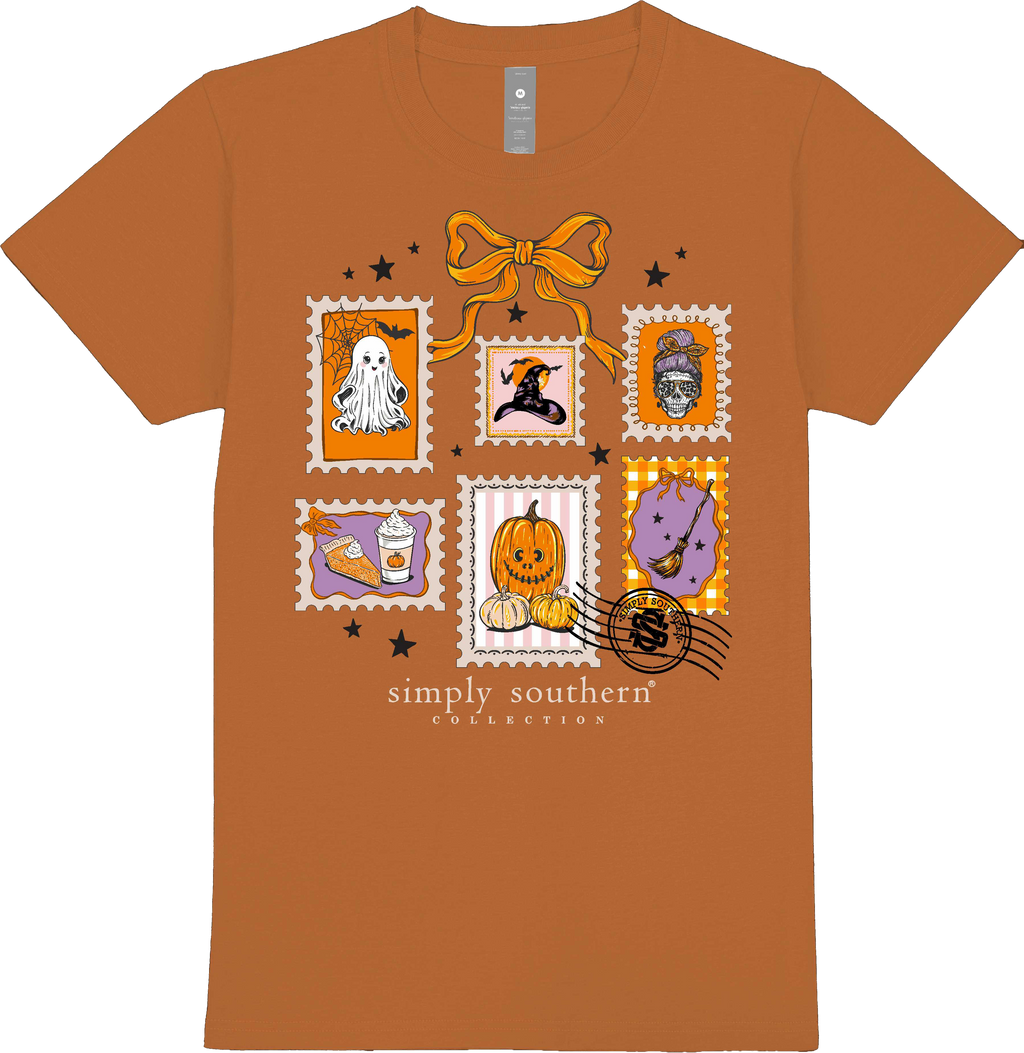 Simply Southern Spooky Stamps Fall - Adult & Kids T-Shirts, Sweatshirts & Hoodies apparel design preview 2