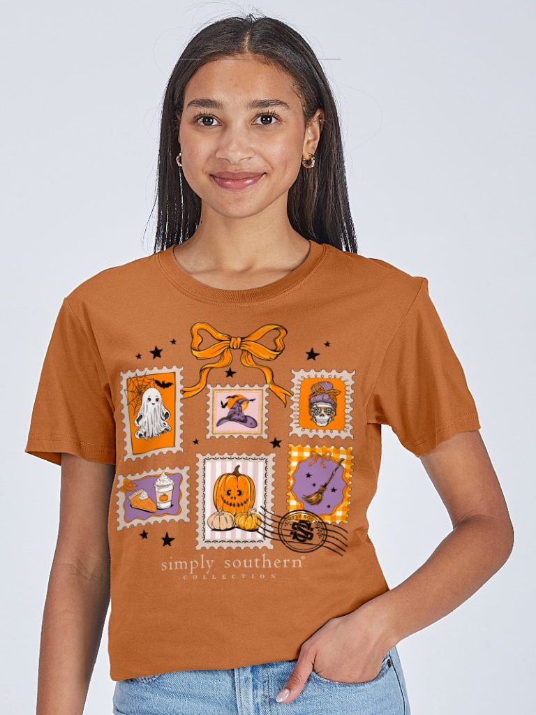 Simply Southern Spooky Stamps Fall - Adult & Kids T-Shirts, Sweatshirts & Hoodies apparel design preview 1
