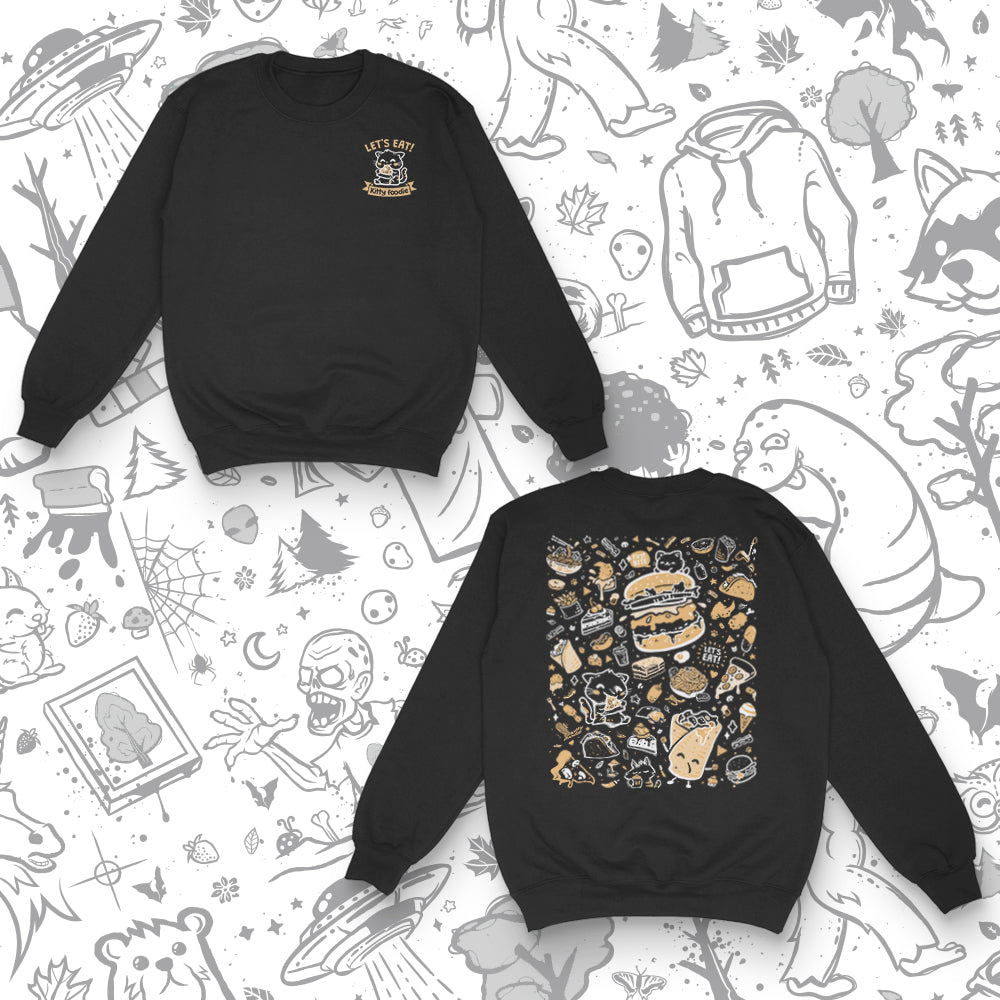 Kitty Foodie (Logo Doodle) - Adult & Kids T-Shirts, Sweatshirts & Hoodies apparel design preview 2