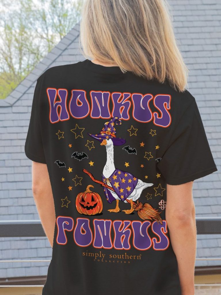 Simply Southern Goose Witch Pumpkin Fall - Adult & Kids T-Shirts, Sweatshirts & Hoodies apparel design preview 1