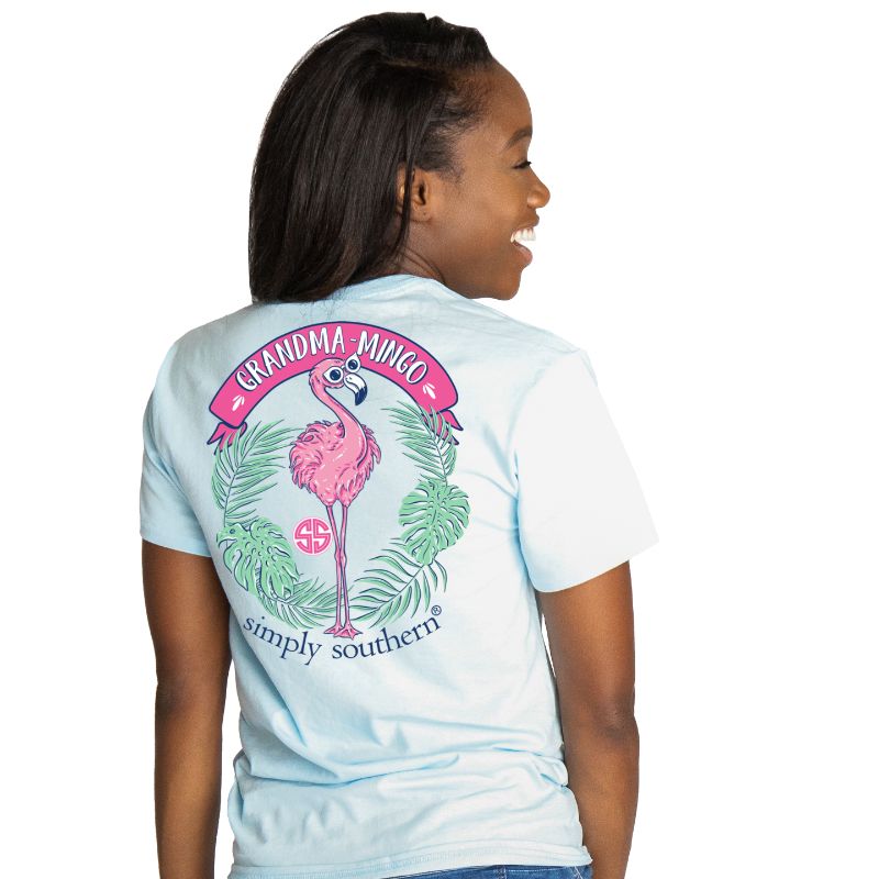 Simply Southern Preppy Grandma Flamingo - Adult & Kids T-Shirts, Sweatshirts & Hoodies apparel design preview 1