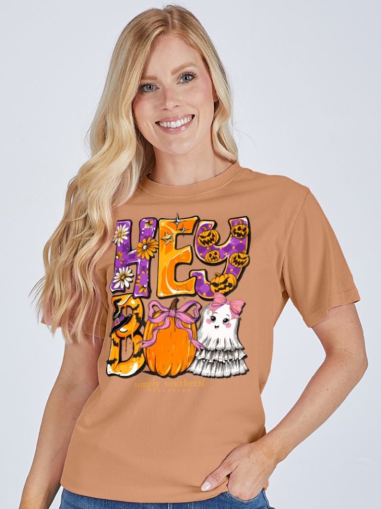 Simply Southern Hey Boo Ghost Fall - Adult & Kids T-Shirts, Sweatshirts & Hoodies apparel design preview 2