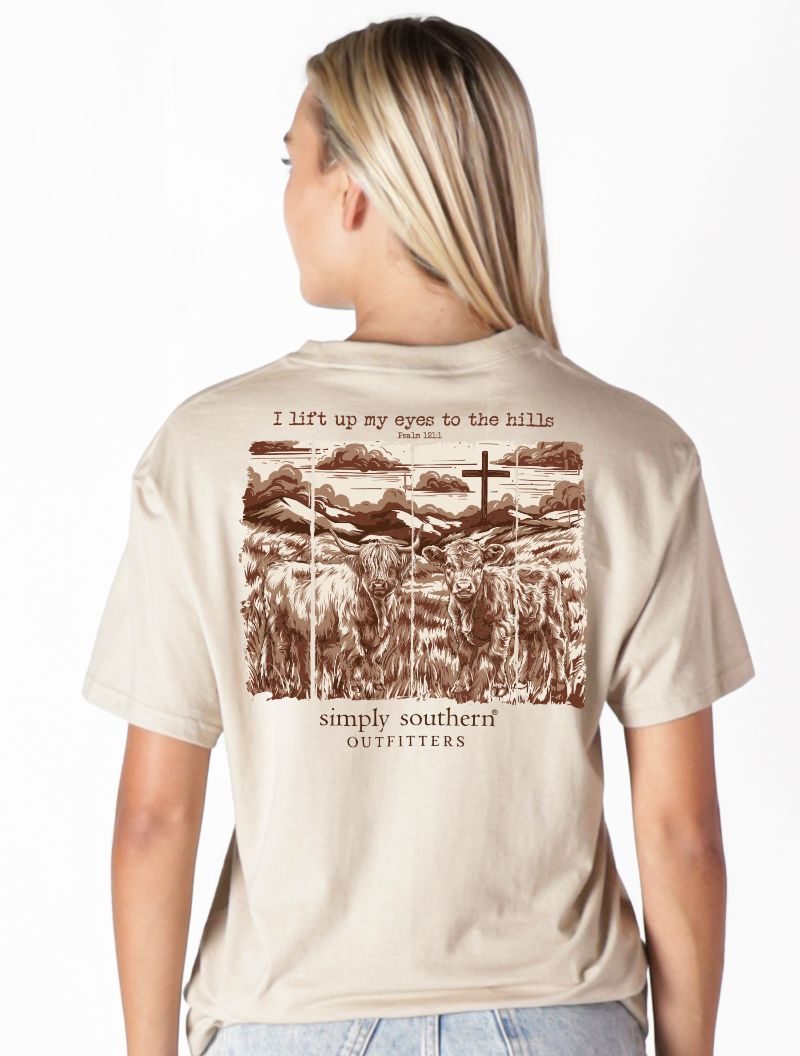 Simply Southern Hills Cow Faith Clay - Adult & Kids T-Shirts, Sweatshirts & Hoodies apparel design preview 2