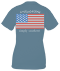 Simply Southern USA Knit Flag - Adult & Kids T-Shirts, Sweatshirts & Hoodies apparel design preview 1