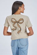Simply Southern Leopard Bow Washed Cream - Adult & Kids T-Shirts, Sweatshirts & Hoodies apparel design preview 1
