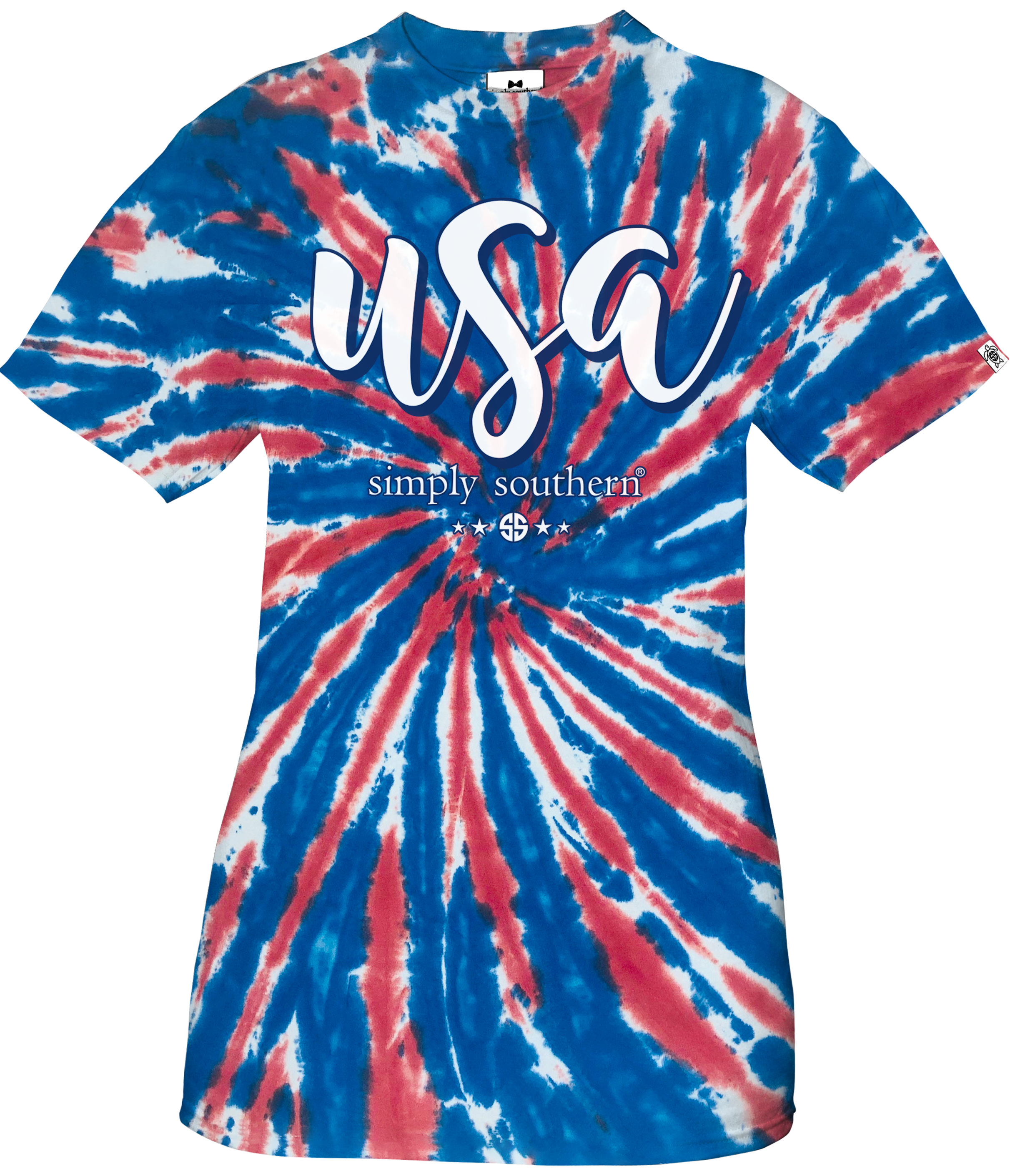SALE Simply Southern Preppy USA Lips Tie Dye - Adult & Kids T-Shirts, Sweatshirts & Hoodies apparel design preview 2