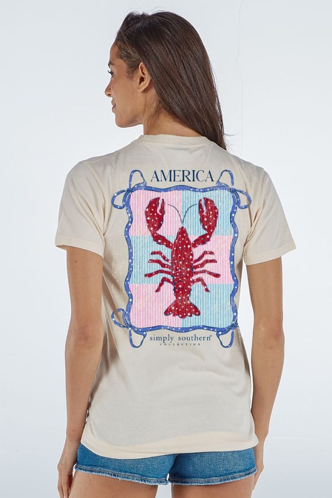 Simply Southern USA Lobster Wisp - Adult & Kids T-Shirts, Sweatshirts & Hoodies apparel design preview 1