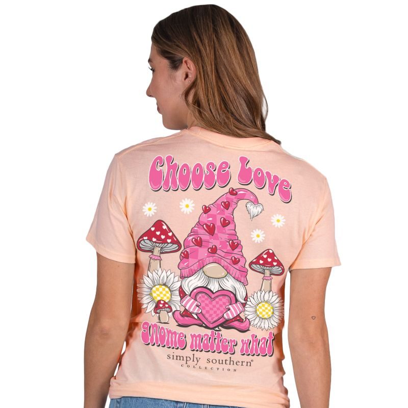 Simply Southern XOXO Choose Love Gnome - Adult & Kids T-Shirts, Sweatshirts & Hoodies apparel design preview 1