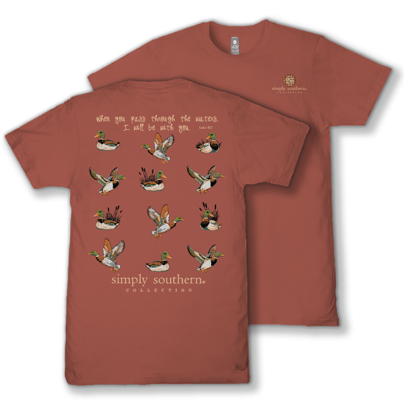 Simply Southern Mallard Ducks Rust - Adult & Kids T-Shirts, Sweatshirts & Hoodies apparel design preview 2