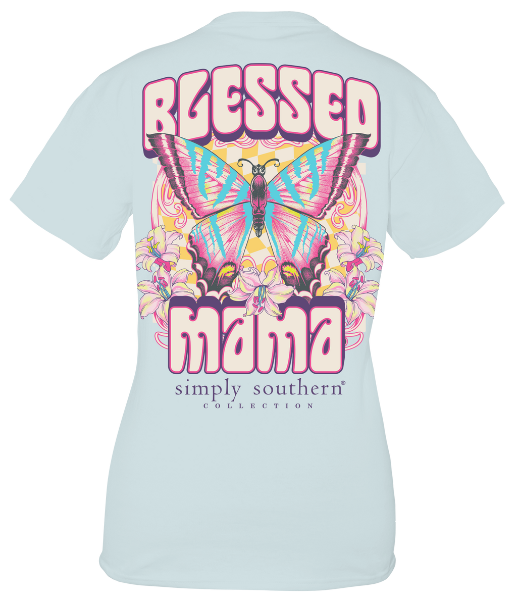 Simply Southern Blessed Mama - Adult & Kids T-Shirts, Sweatshirts & Hoodies apparel design preview 1