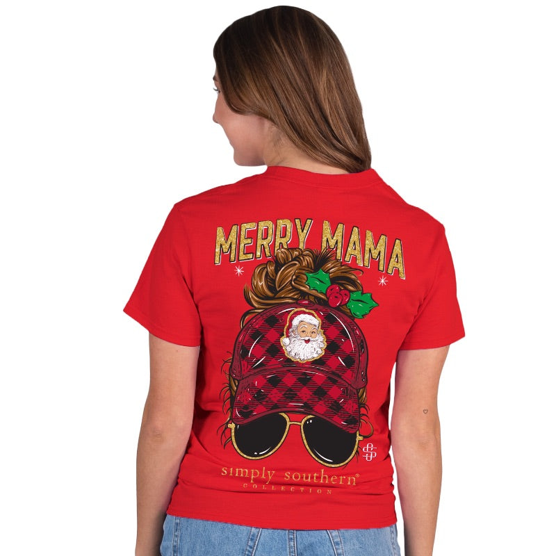 Simply Southern Merry Mama Mini Holiday - Adult & Kids T-Shirts, Sweatshirts & Hoodies apparel design preview 1