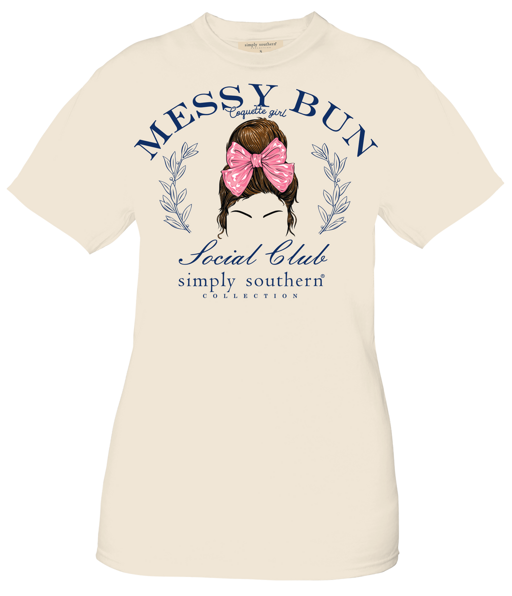 Simply Southern Messy Bun Social Club - Adult & Kids T-Shirts, Sweatshirts & Hoodies apparel design preview 1