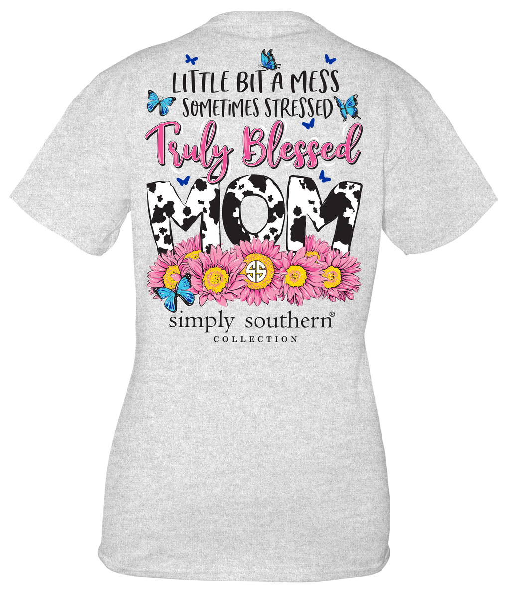 Simply Southern Preppy Truly Blessed Mom - Adult & Kids T-Shirts, Sweatshirts & Hoodies apparel design preview 2