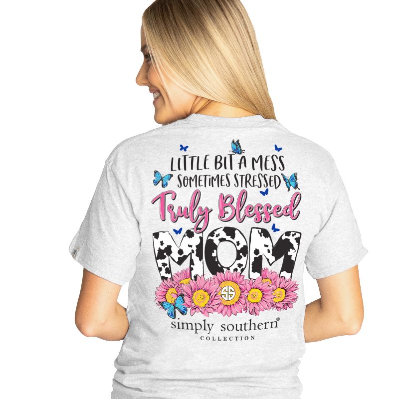 Simply Southern Preppy Truly Blessed Mom - Adult & Kids T-Shirts, Sweatshirts & Hoodies apparel design preview 1