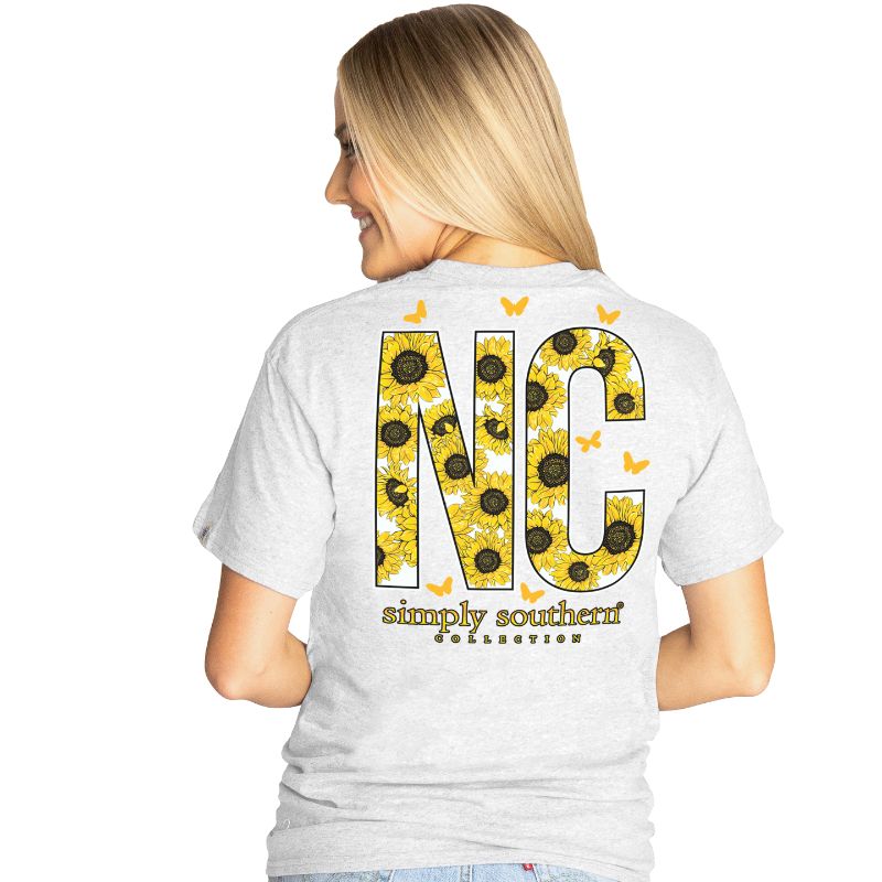 SALE Simply Southern Preppy North Carolina Sunflower - Adult & Kids T-Shirts, Sweatshirts & Hoodies apparel design preview 1
