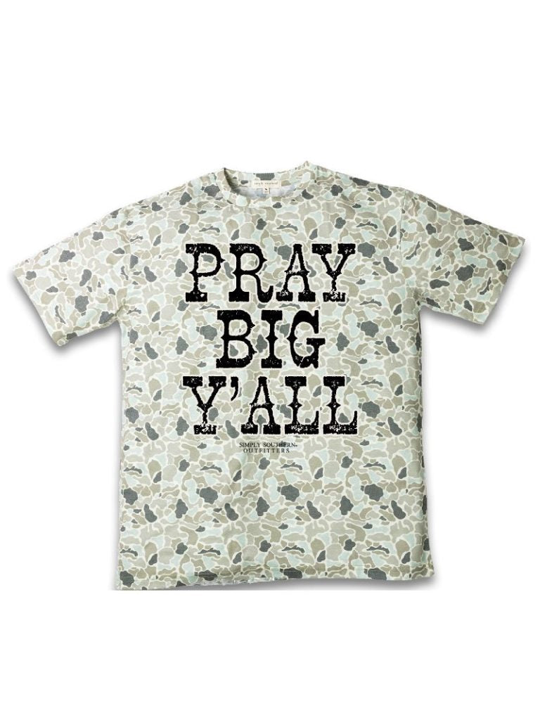 Simply Southern Pray Big Solid Camo - Adult & Kids T-Shirts, Sweatshirts & Hoodies apparel design preview 2