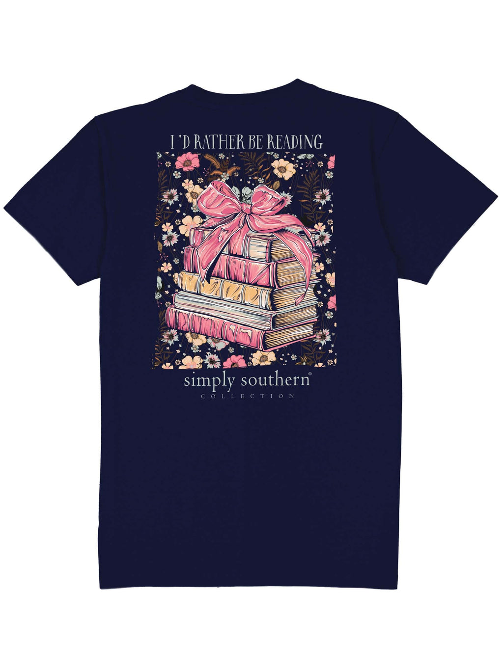 Simply Southern Reading Books Bow - Adult & Kids T-Shirts, Sweatshirts & Hoodies apparel design preview 2