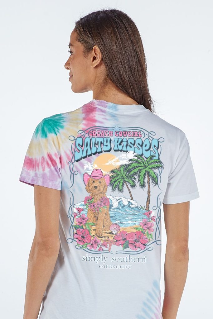Simply Southern Salty Kisses Glow Tie Dye - Adult & Kids T-Shirts, Sweatshirts & Hoodies apparel design preview 1