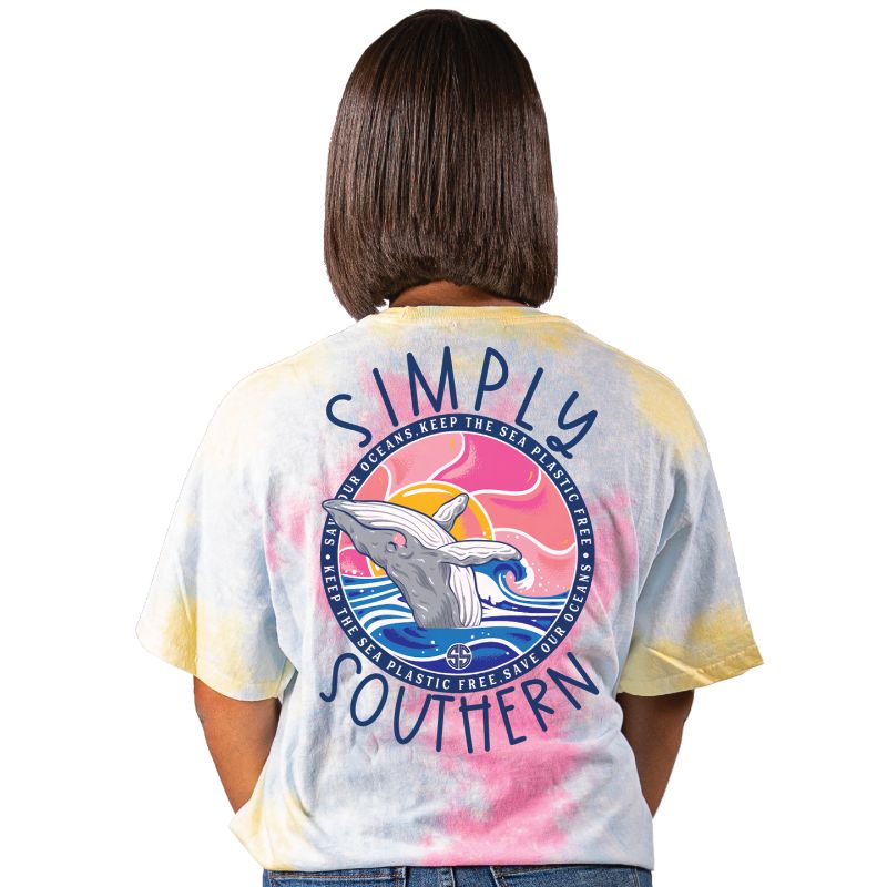 Simply Southern Preppy Plastic Free Whale - Adult & Kids T-Shirts, Sweatshirts & Hoodies apparel design preview 1