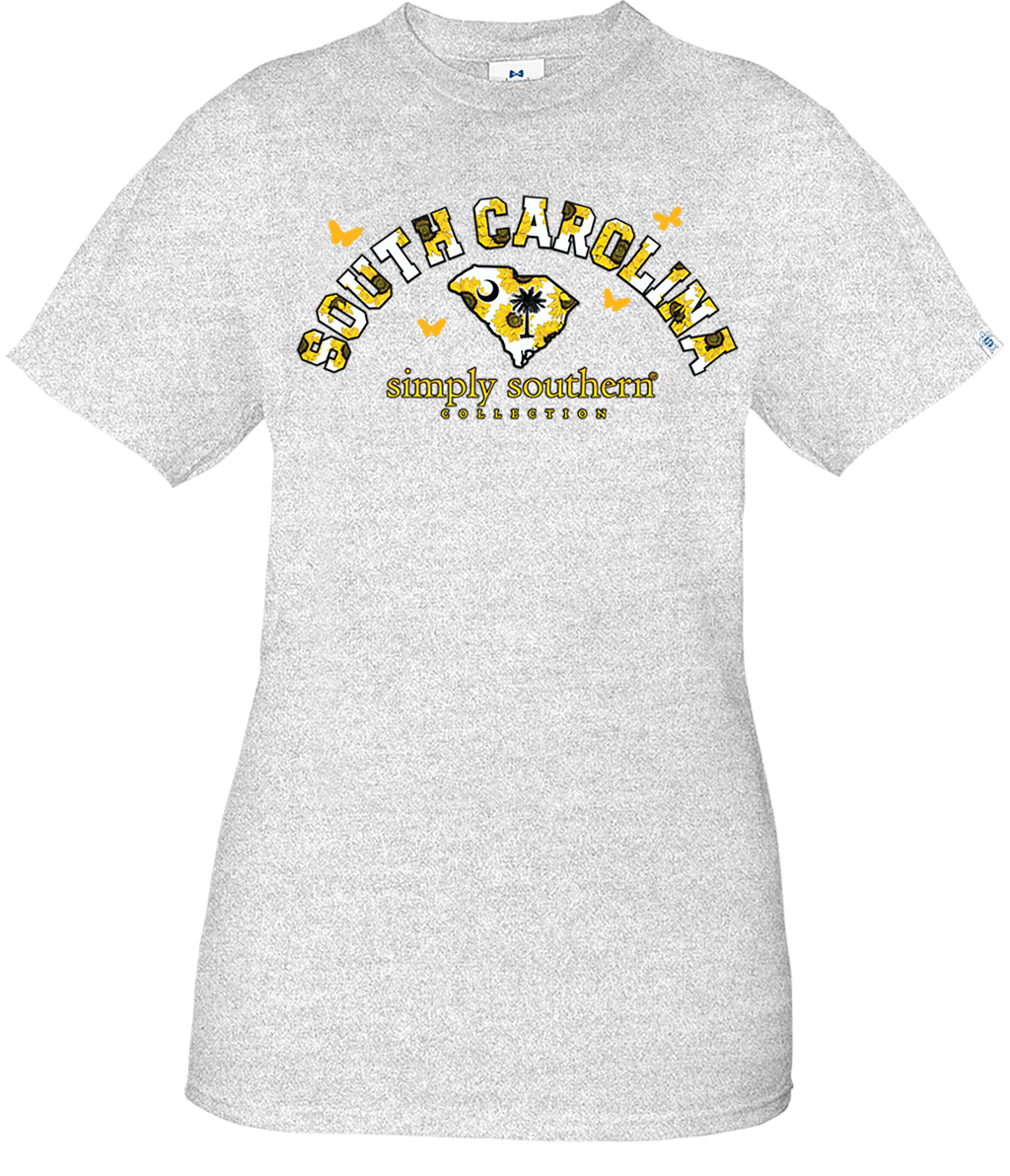 Simply Southern Preppy South Carolina Sunflower - Adult & Kids T-Shirts, Sweatshirts & Hoodies apparel design preview 2