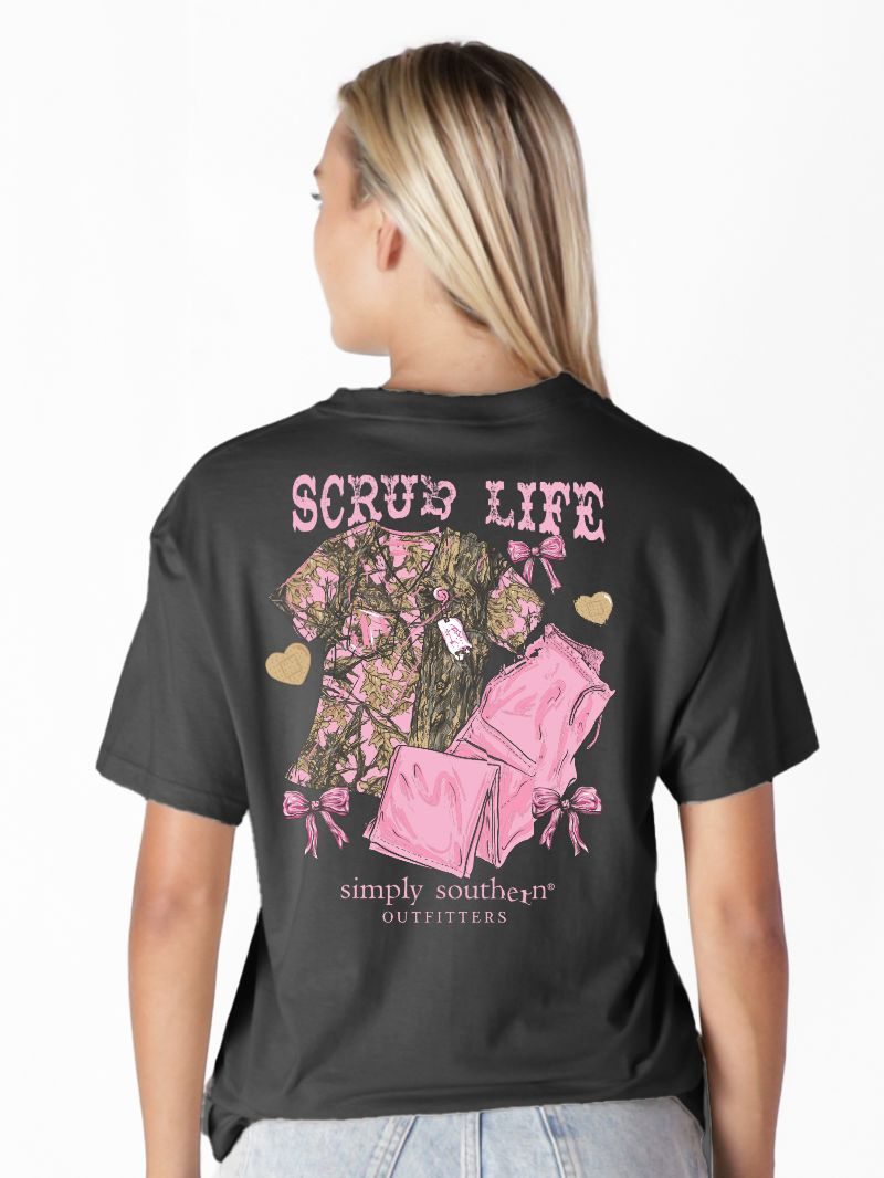 Simply Southern Camo Scrub Life - Adult & Kids T-Shirts, Sweatshirts & Hoodies apparel design preview 1