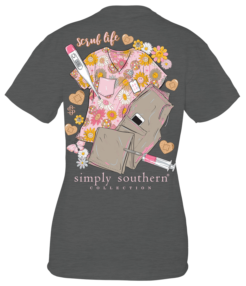 Simply Southern Scrub Life Nurse - Adult & Kids T-Shirts, Sweatshirts & Hoodies apparel design preview 1