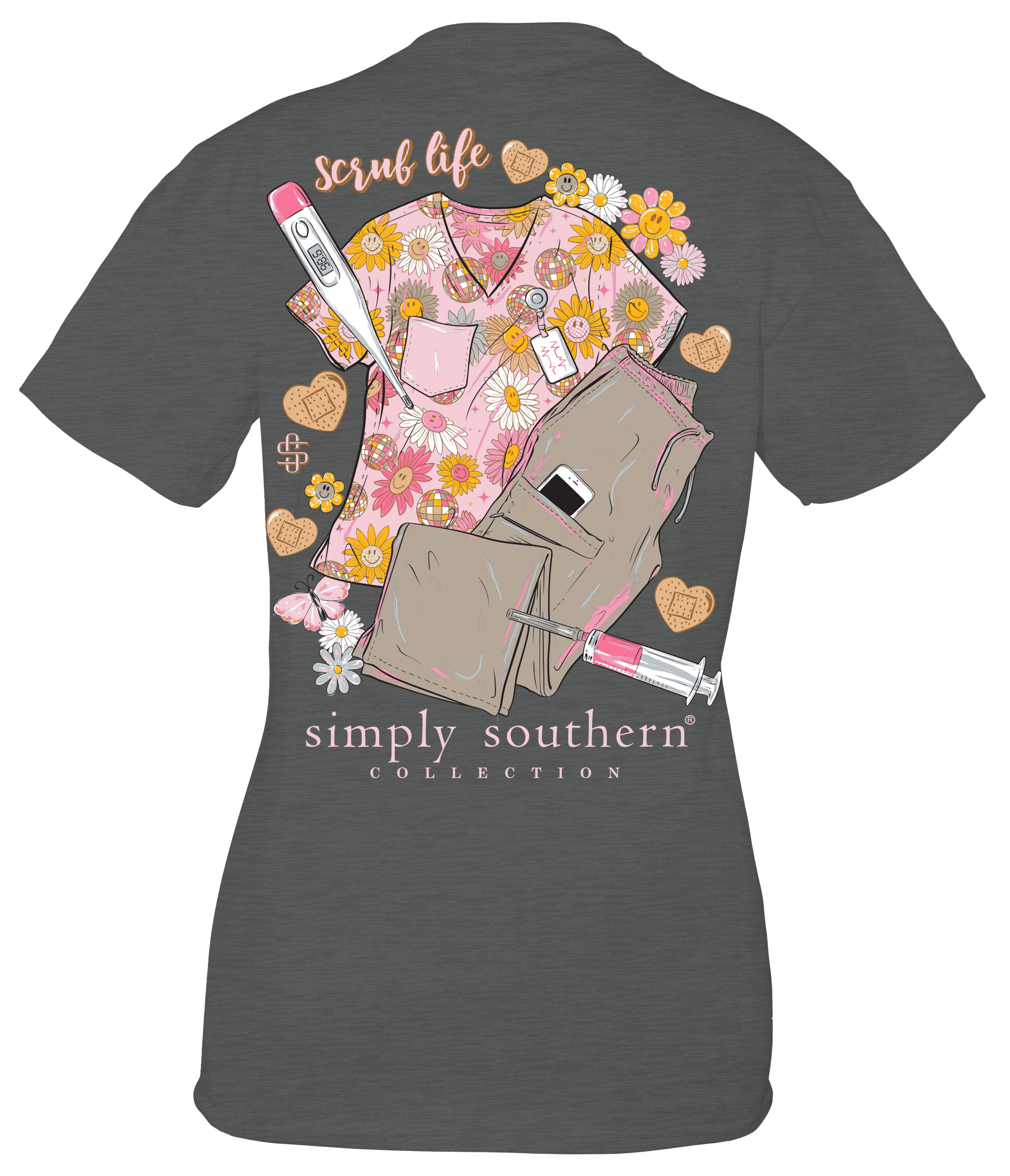 Simply Southern Scrub Life Nurse - Adult & Kids T-Shirts, Sweatshirts & Hoodies apparel design preview 1