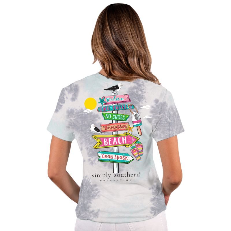 Simply Southern Beach Signs Tie Dye - Adult & Kids T-Shirts, Sweatshirts & Hoodies apparel design preview 1